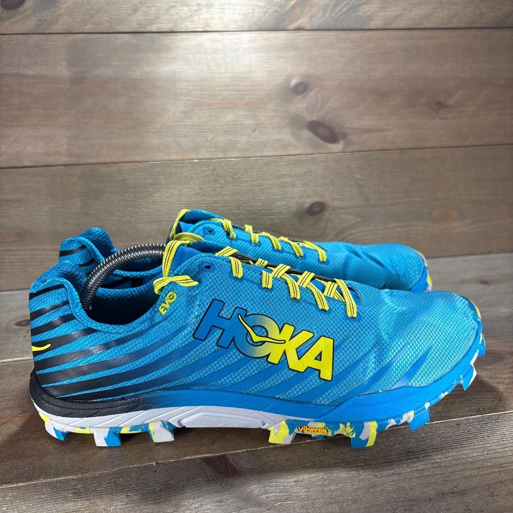 Hoka Evo Jawz Mens size 11.5 shoes Blue hiking Sole trail running shoes - Picture 2 of 9